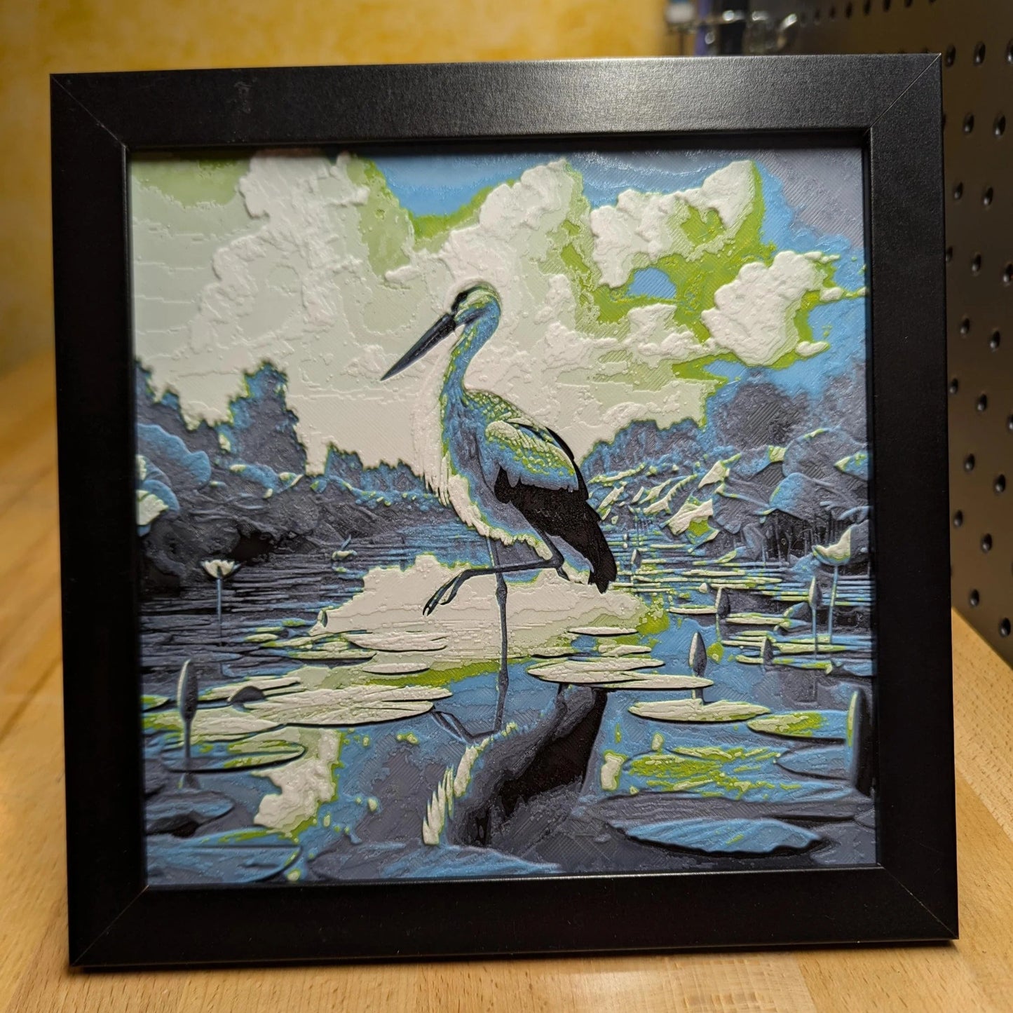Stork Wall/Desk Decor, Hueforge