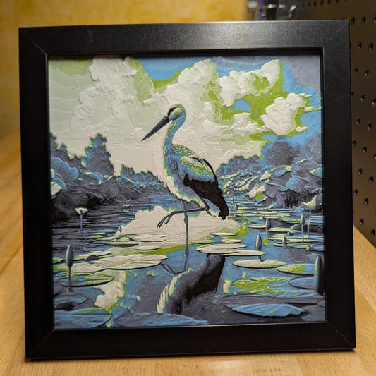 Stork Wall/Desk Decor, Hueforge