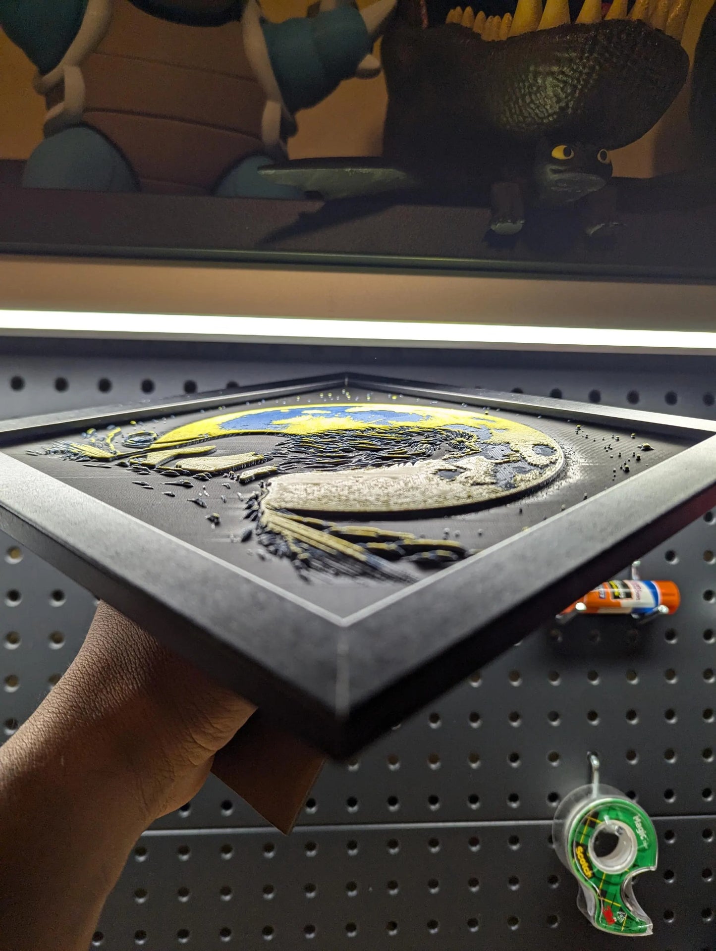 Moon Lion Wall/Desk Decor, Hueforge