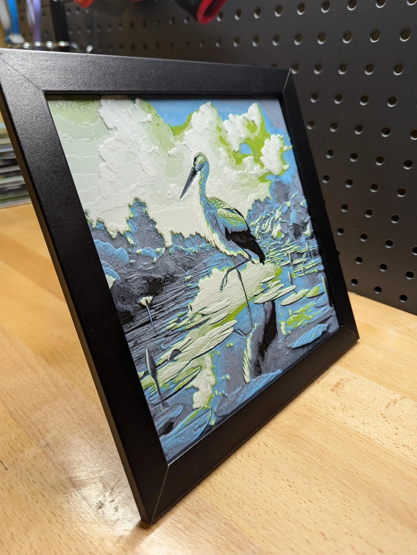 Stork Wall/Desk Decor, Hueforge