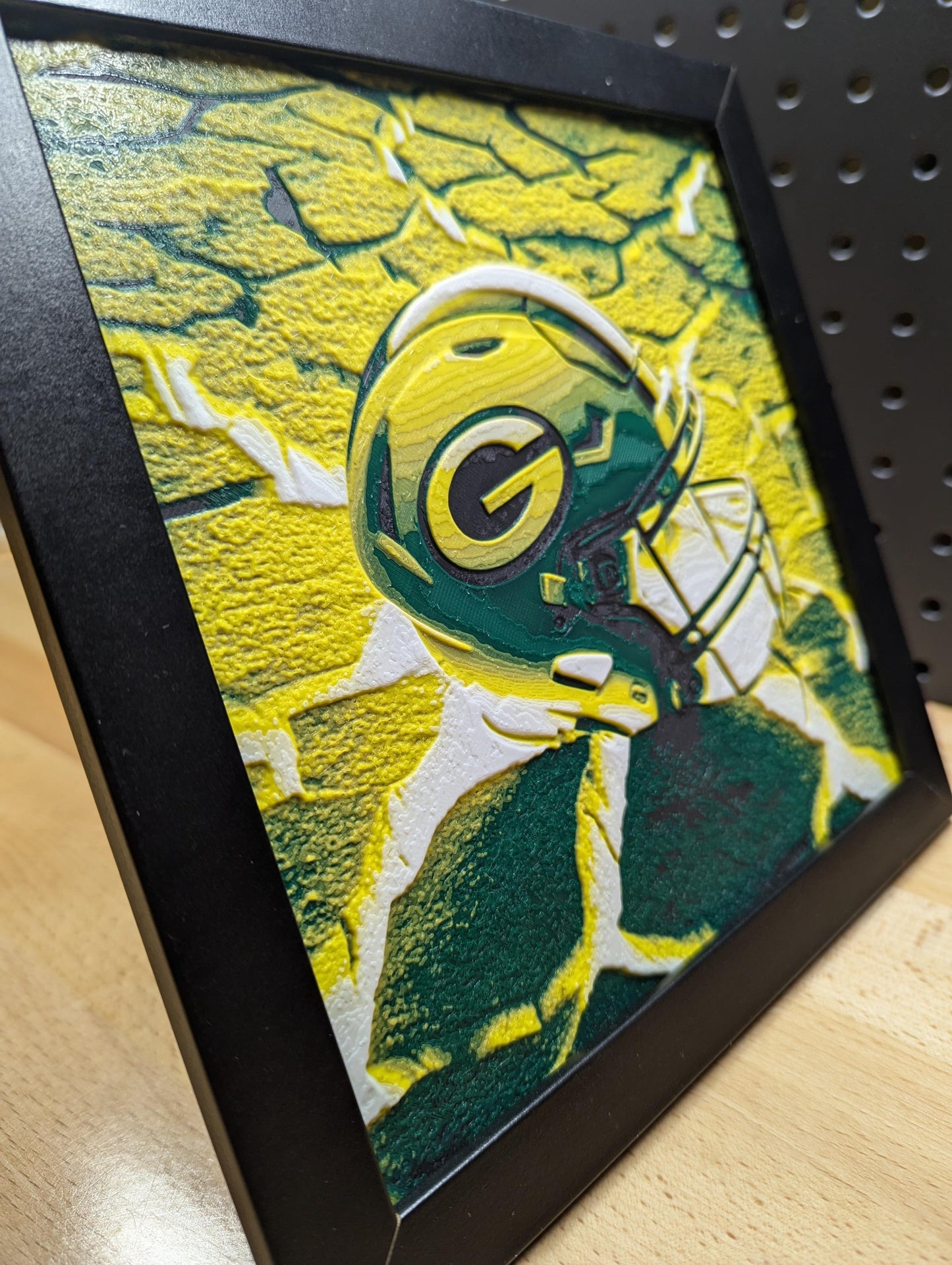 Green Bay Packers Glowing Helmet Wall/Desk Decor, Hueforge