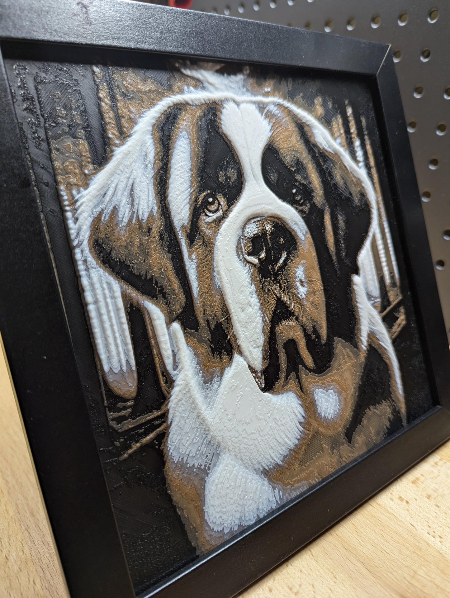 St. Bernard Wall/Desk Decor, Hueforge