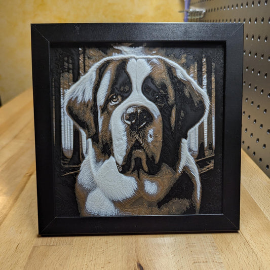 St. Bernard Wall/Desk Decor, Hueforge