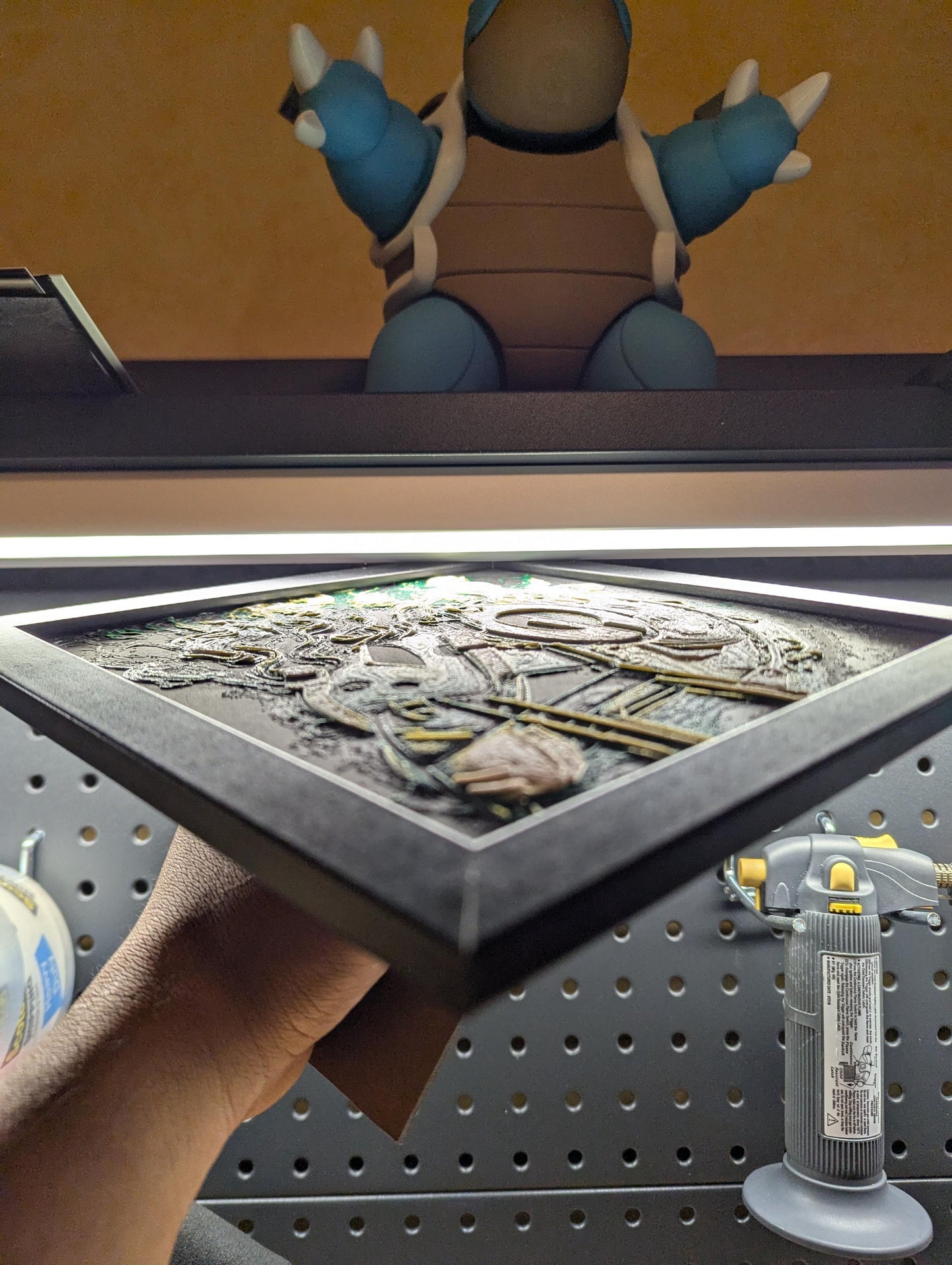 Green Bay Packers Smoking Helmet Wall/Desk Decor, Hueforge