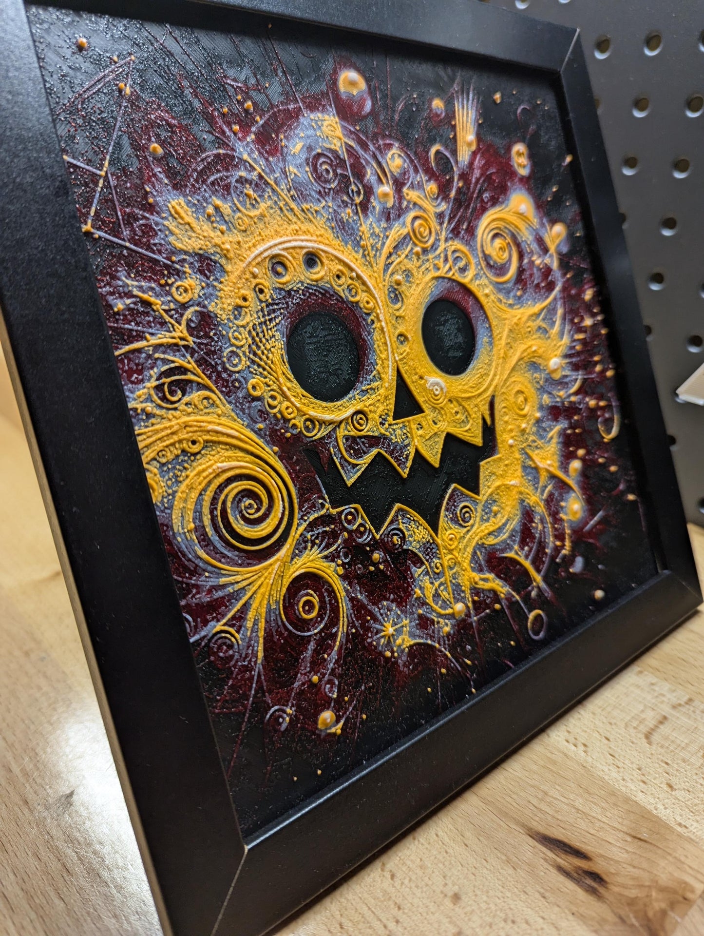 Jack O' Lantern Pattern Wall/Desk Decor, Hueforge