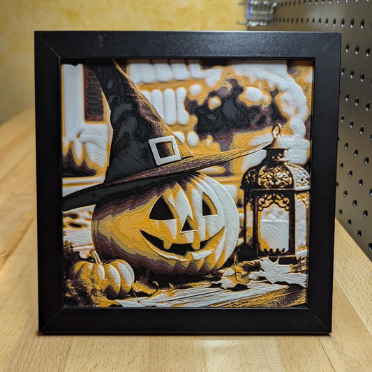 Pumpkin Witch 2 Wall/Desk Decor, Hueforge