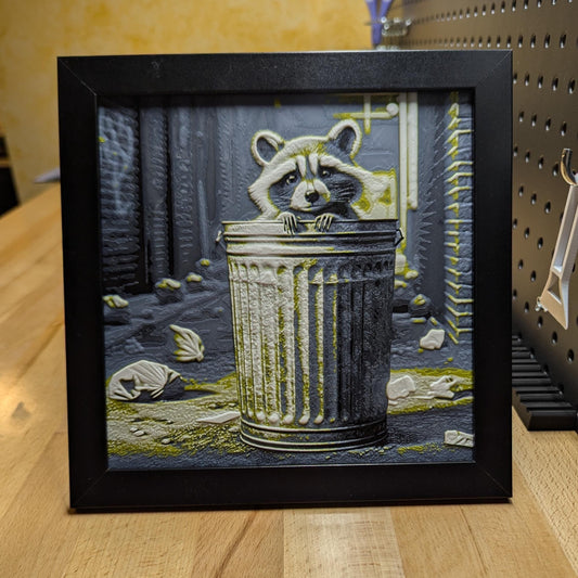 Racoon Wall/Desk Decor, Hueforge