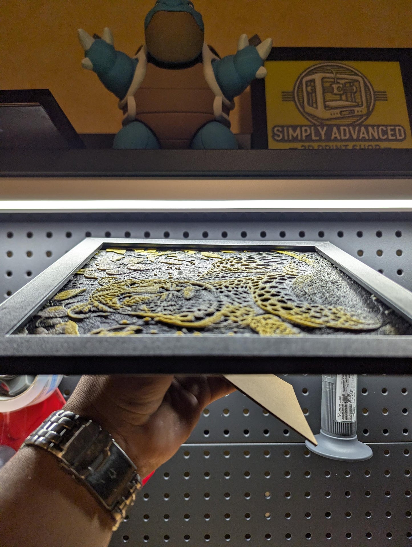Leopard Wall/Desk Decor, Hueforge