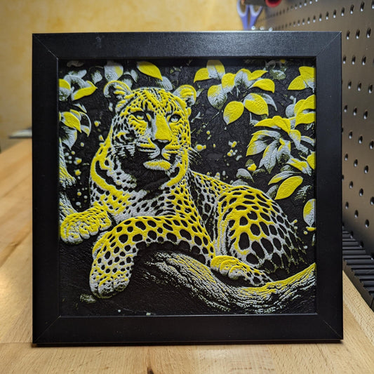Leopard Wall/Desk Decor, Hueforge