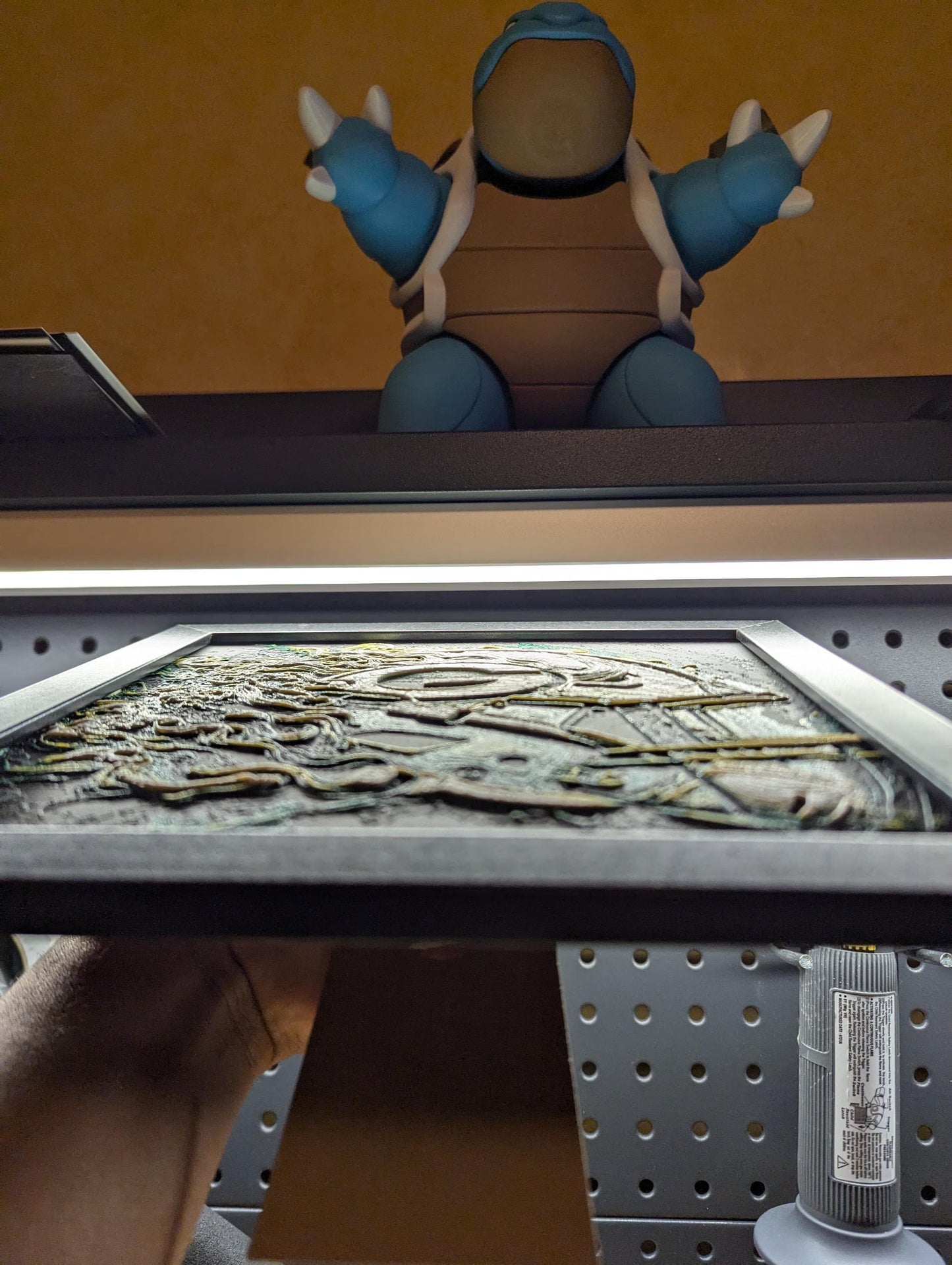 Green Bay Packers Smoking Helmet Wall/Desk Decor, Hueforge