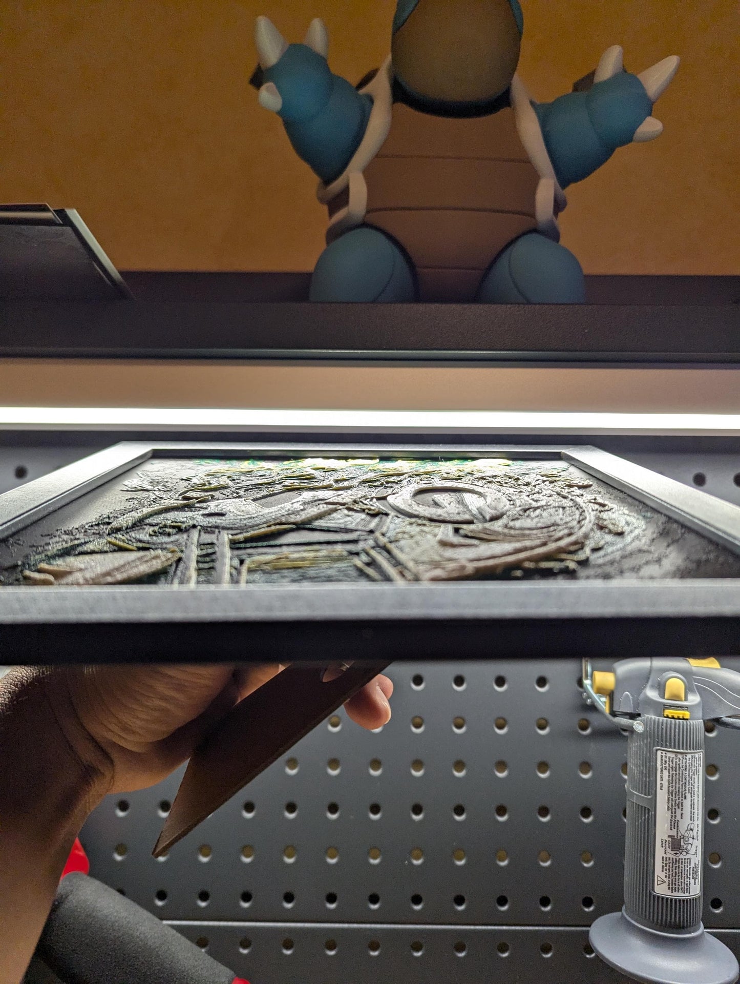 Green Bay Packers Smoking Helmet Wall/Desk Decor, Hueforge