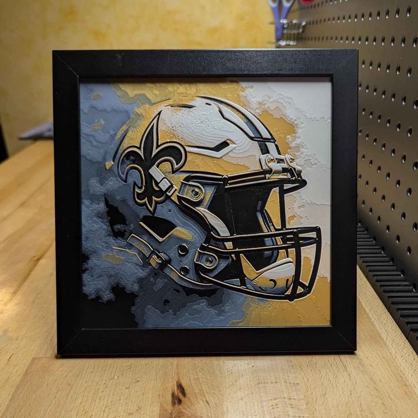 Saints Helmet Wall/Desk Decor, Hueforge