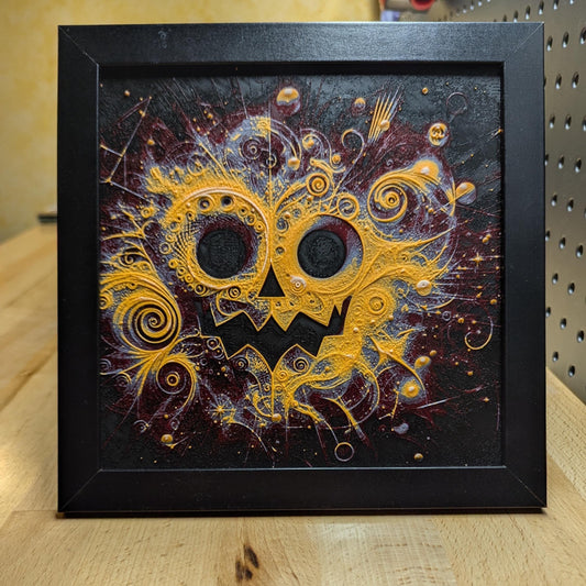 Jack O' Lantern Pattern Wall/Desk Decor, Hueforge