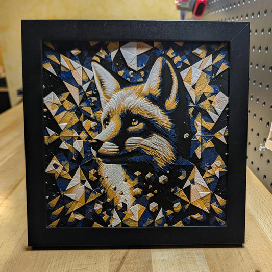 Fox Pattern Wall/Desk Decor, Hueforge