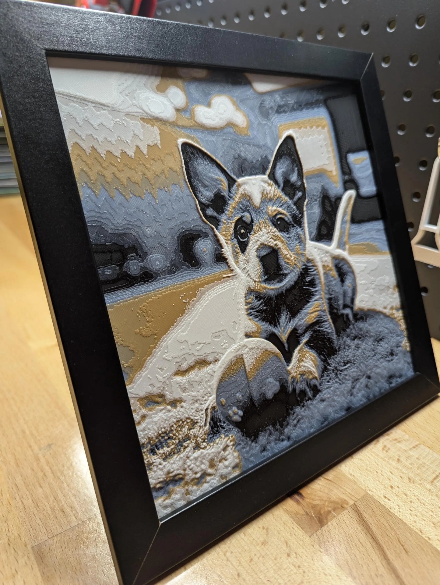 Blue Heeler Puppy Wall/Desk Decor, Hueforge