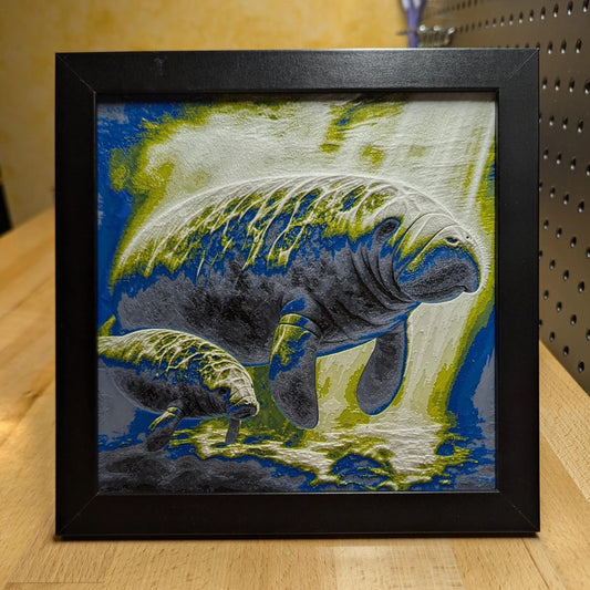Manatee Wall/Desk Decor, Hueforge