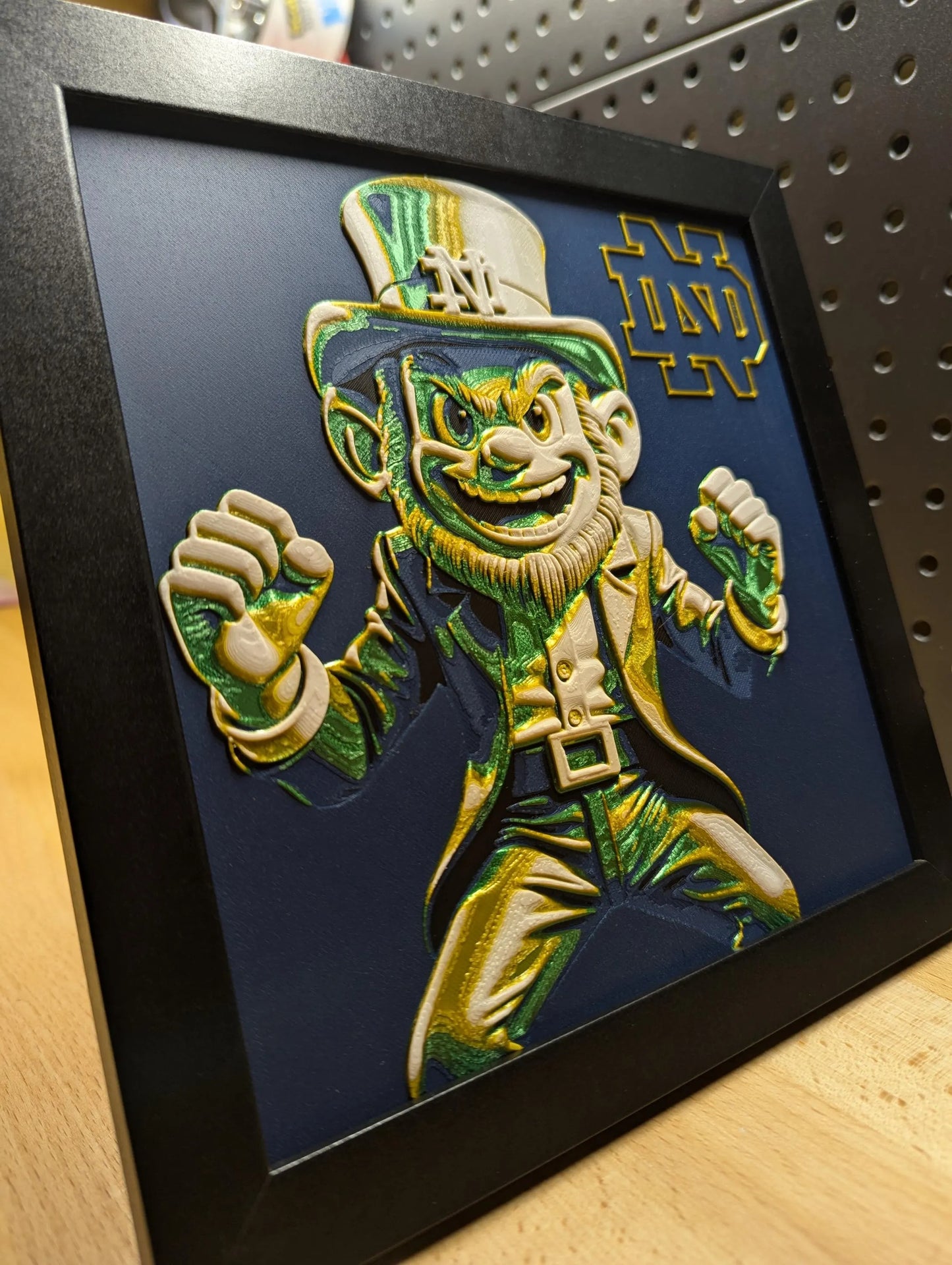 Notre Dame Fighting Irish Wall/Desk Decor, Hueforge