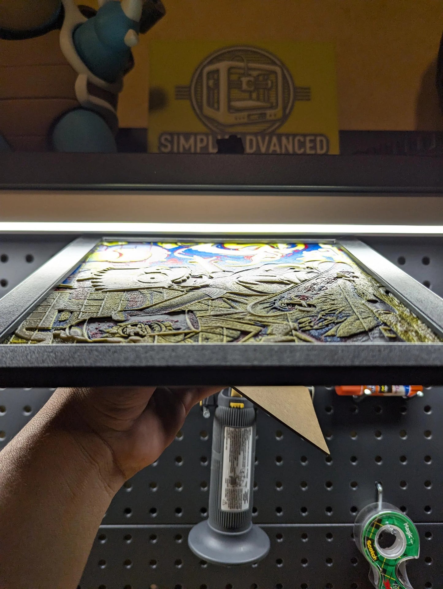 Bart Simpson Skateboard Wall/Desk Decor, Hueforge