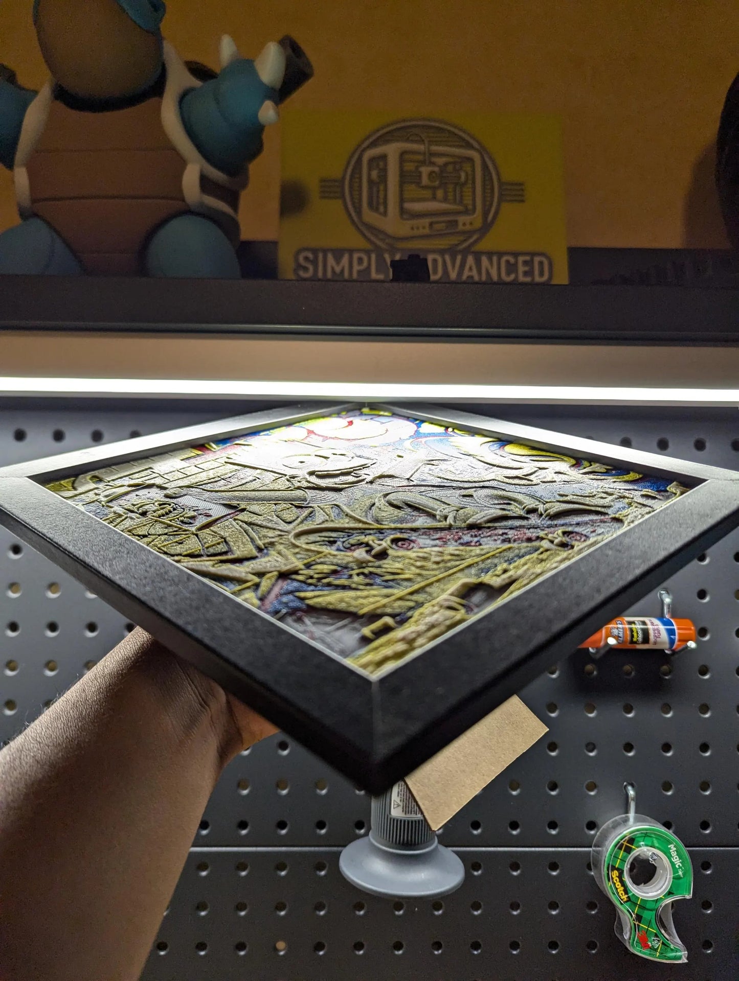 Bart Simpson Skateboard Wall/Desk Decor, Hueforge