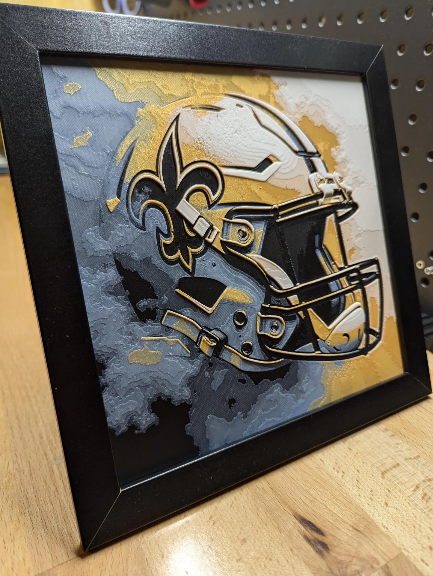 Saints Helmet Wall/Desk Decor, Hueforge