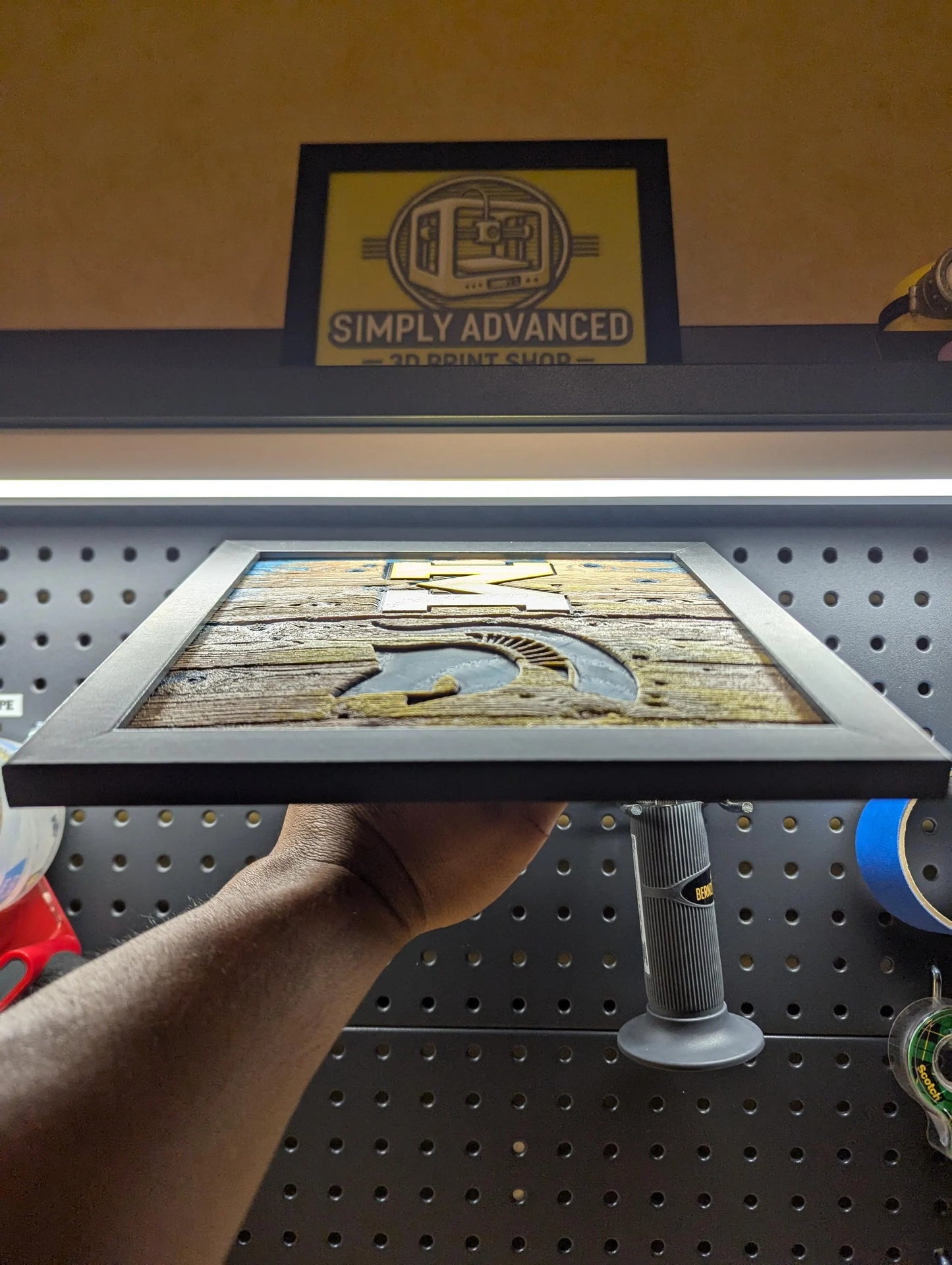 House Divided Michigan vs Michigan State Logo Wall/Desk Decor, Hueforge