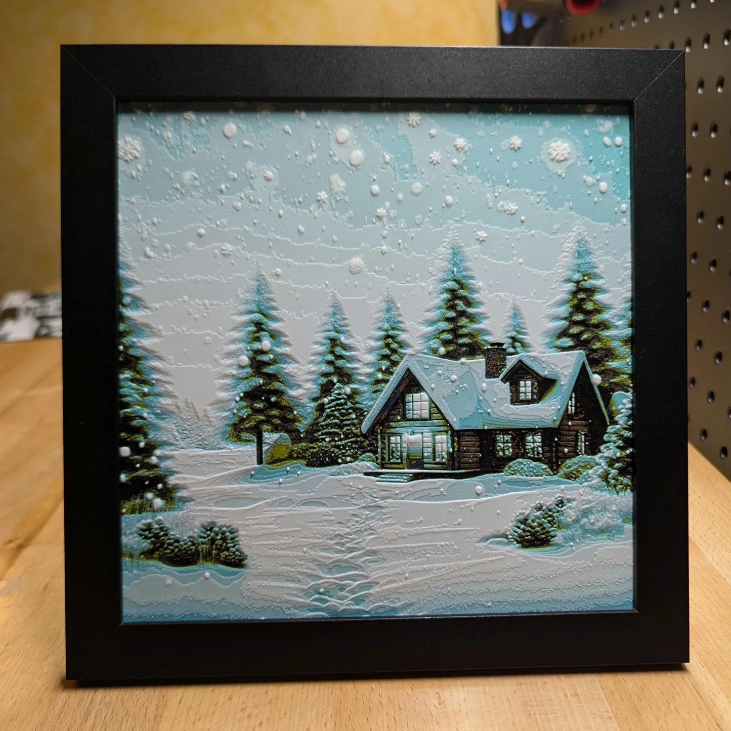 Cabin in the Snow Wall/Desk Decor