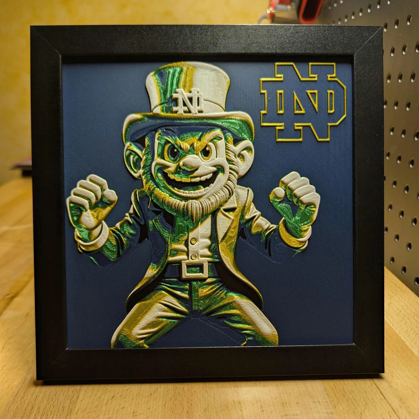 Notre Dame Fighting Irish Wall/Desk Decor, Hueforge