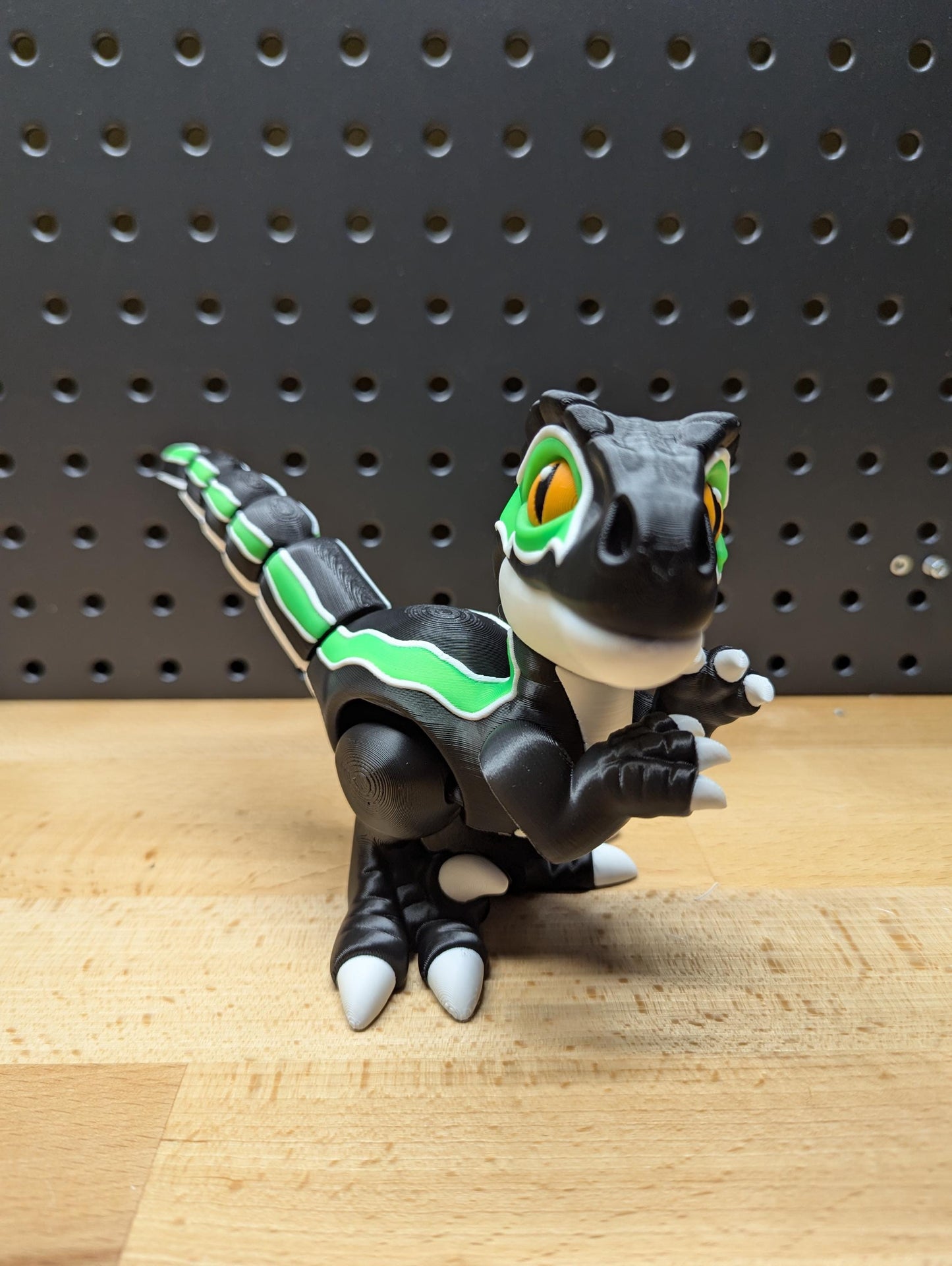 Articulating Baby Raptor, 3D Printed