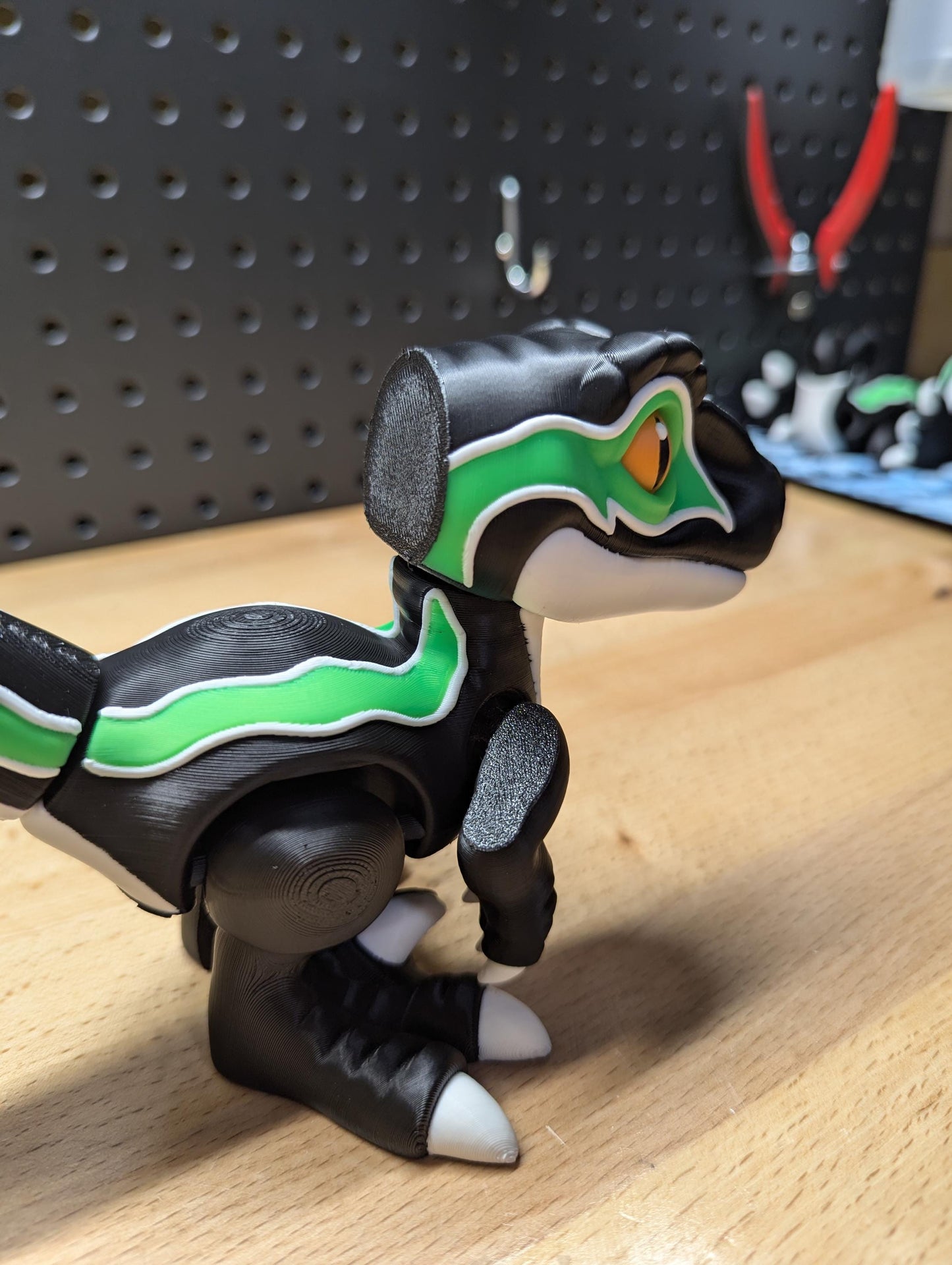 Articulating Baby Raptor, 3D Printed