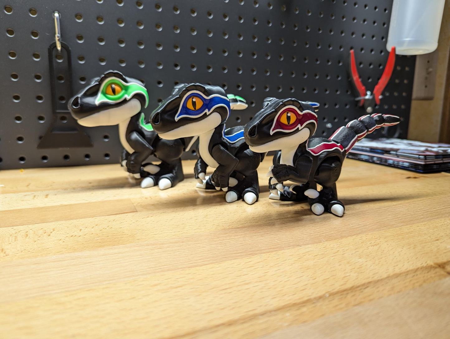 Articulating Baby Raptor, 3D Printed