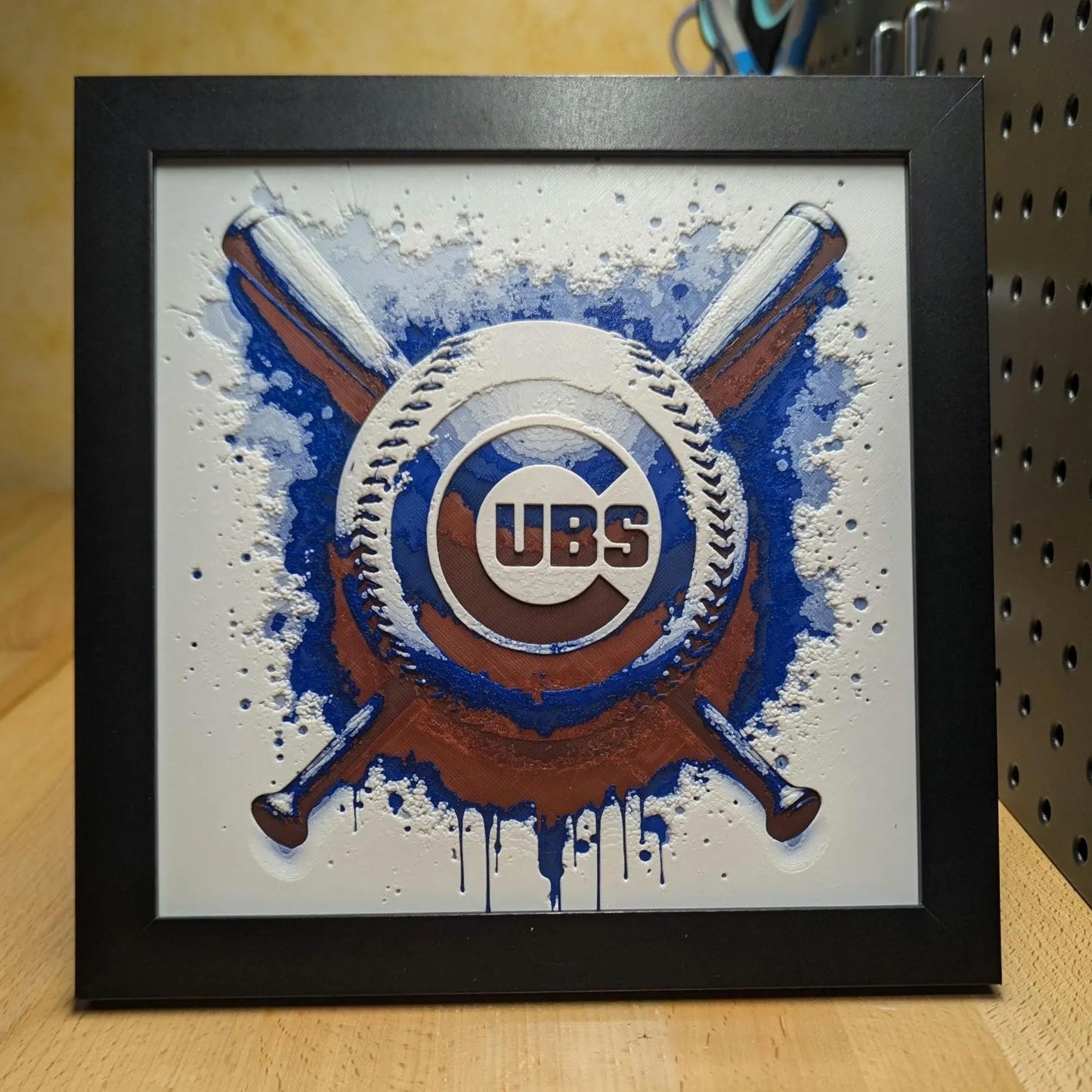 Chicago Cubs Wall/Desk Decor, Hueforge