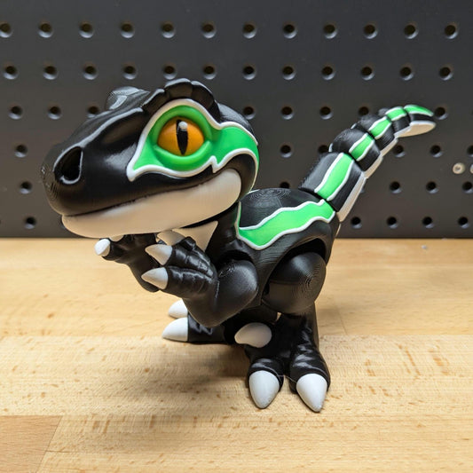 Articulating Baby Raptor, 3D Printed