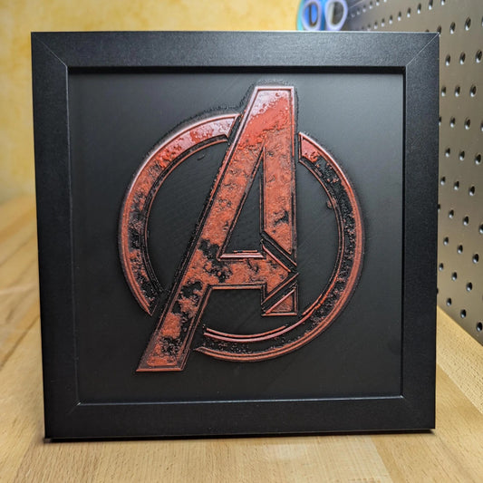 Avengers Logo Wall/Desk Decor, Hueforge