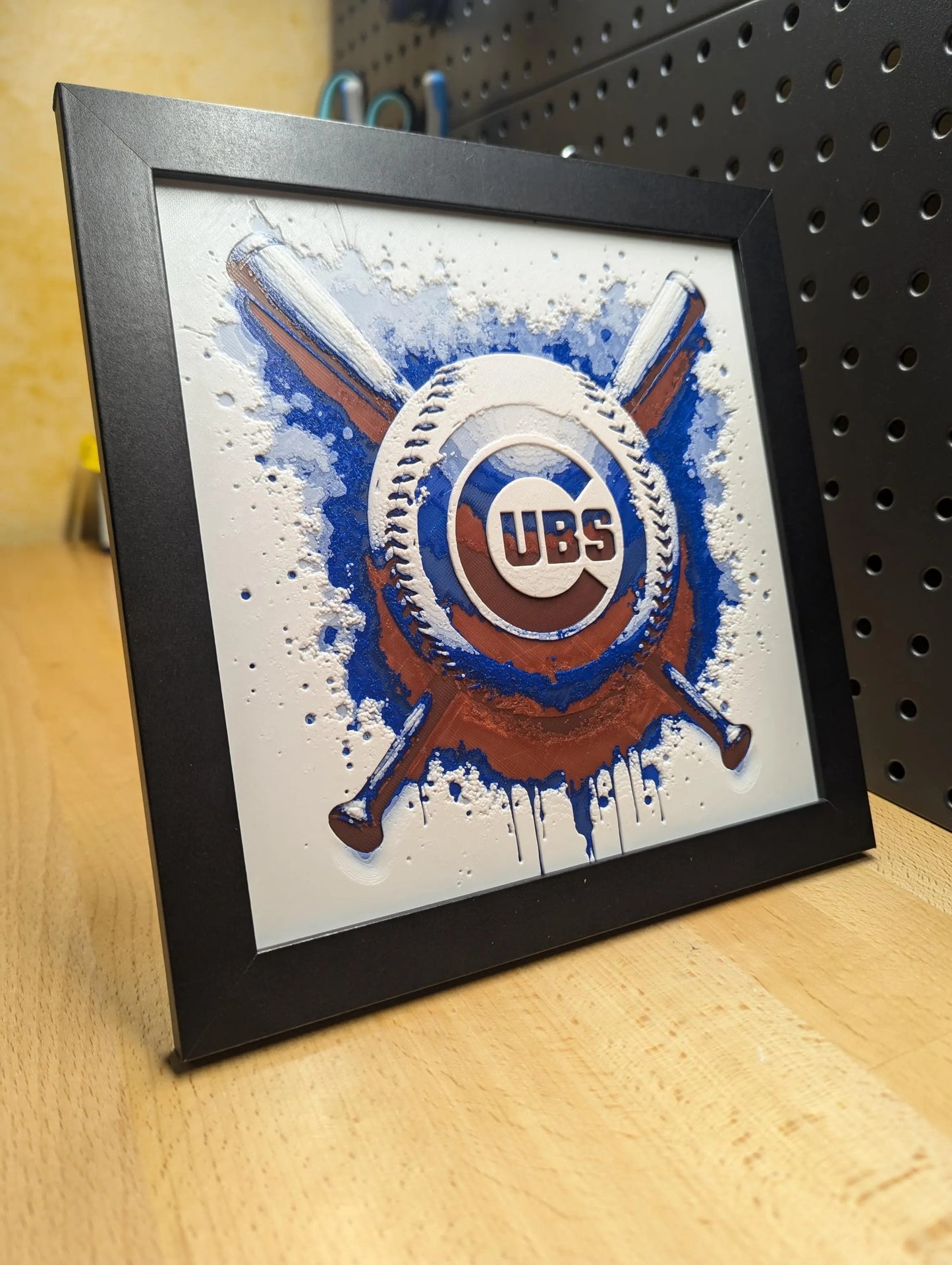 Chicago Cubs Wall/Desk Decor, Hueforge