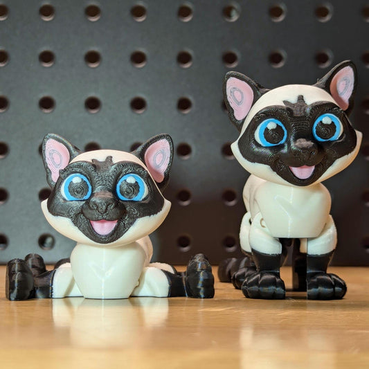 Articulating Siamese Cat, 3D Printed