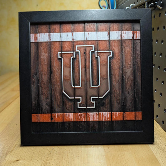 Indiana University Logo Desk/Wall Decor, Hueforge