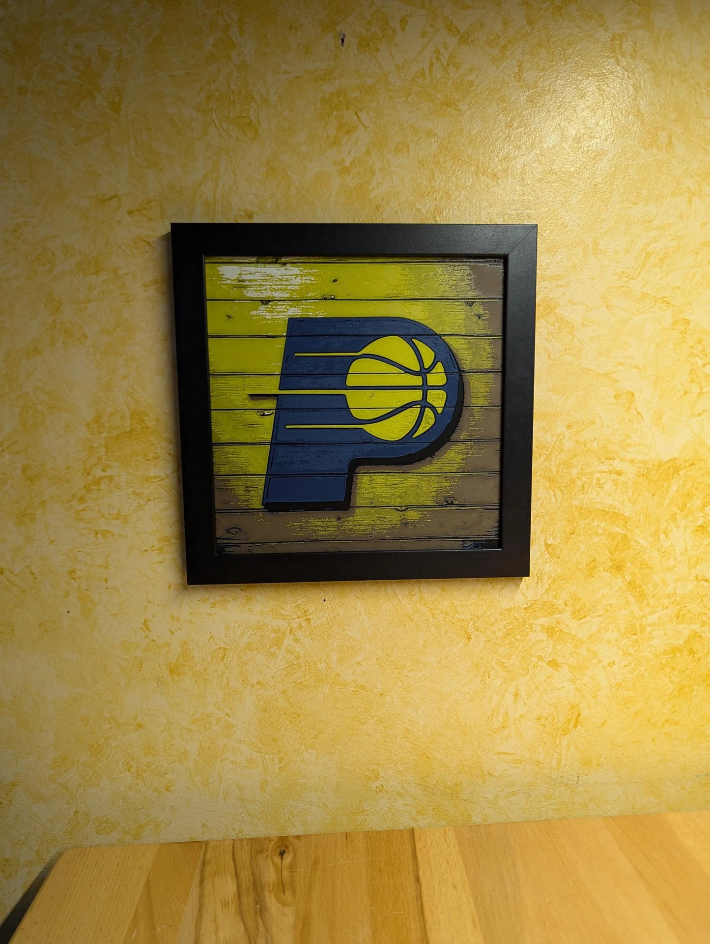 Indiana Pacers Desk/Wall Decor, Hueforge
