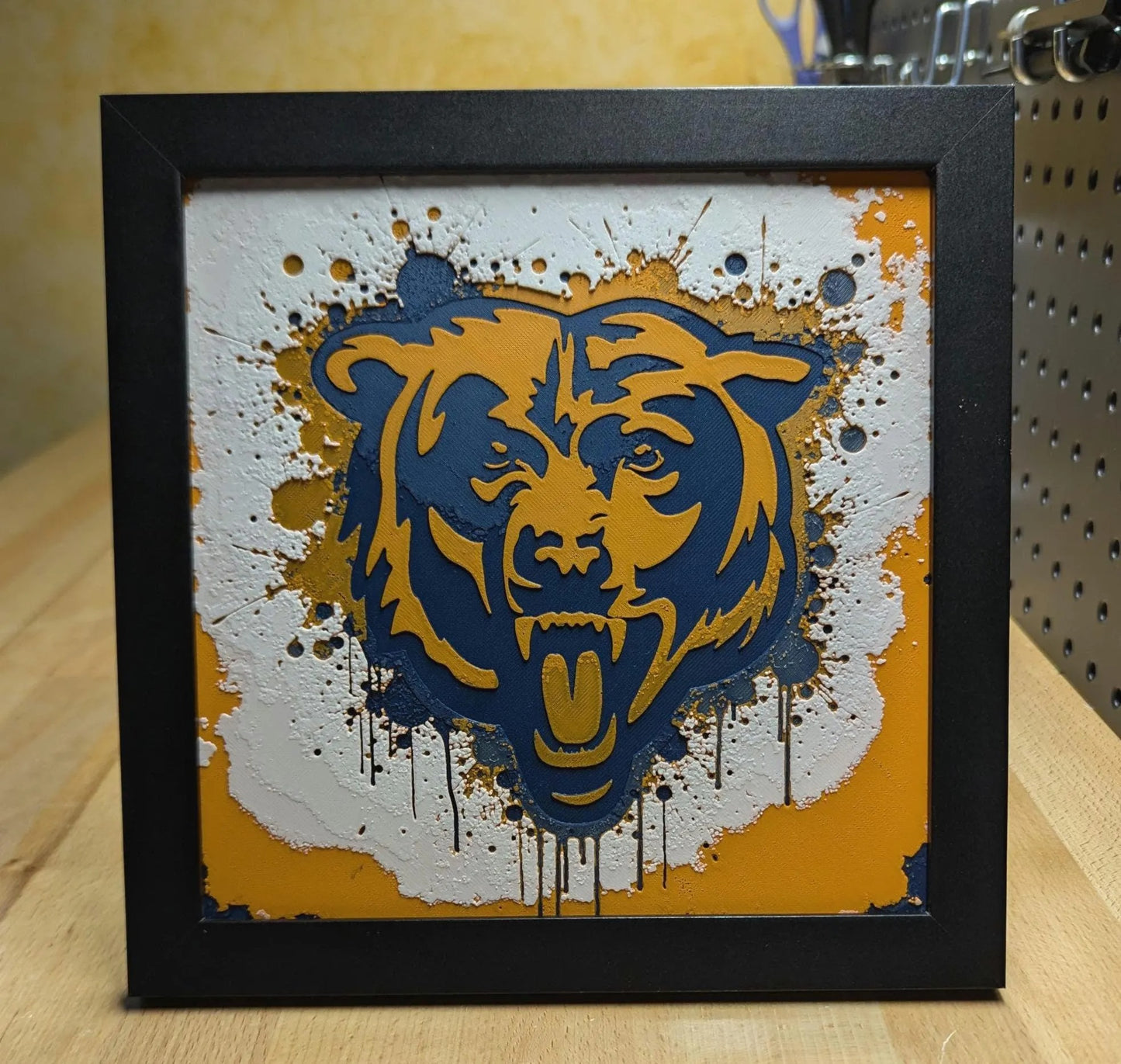 Chicago Bears Head 3.0 Desk/Wall Decor, Hueforge