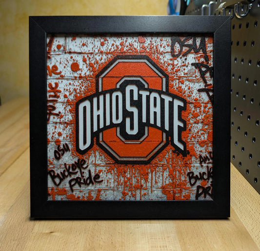 Ohio State University Graffiti Desk/Wall Decor, Hueforge