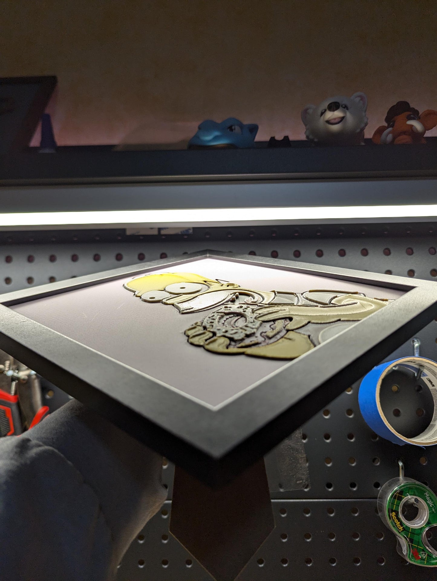 Homer Simpson Donut Desk/Wall Decor, Hueforge