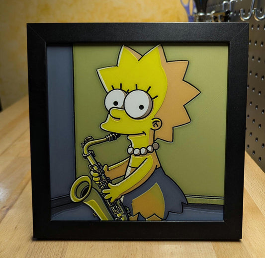 Lisa Simpson Desk/Wall Decor, Hueforge