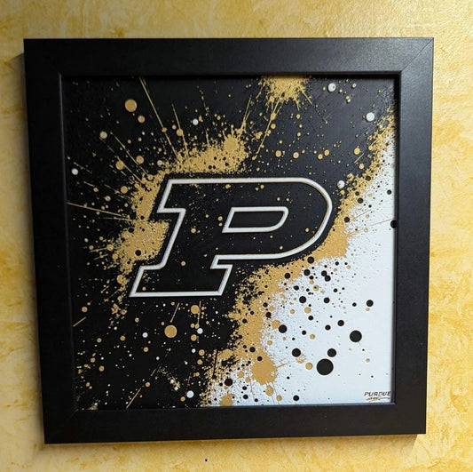 Purdue University 2.0 Desk/Wall Decor, Hueforge