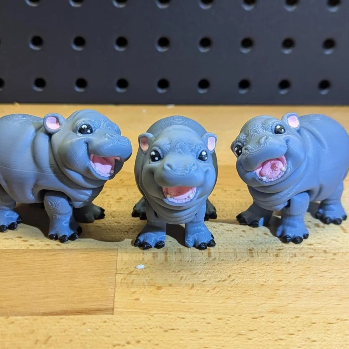 Articulating Baby Hippo, 3D Printed