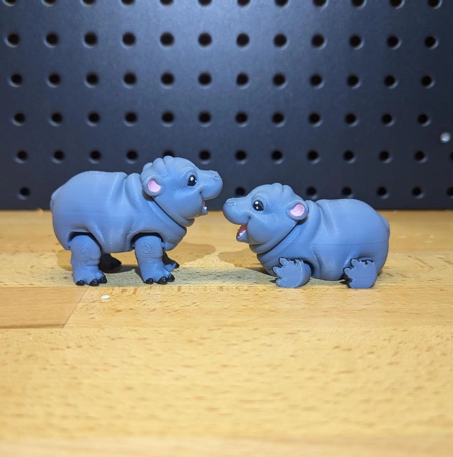 Articulating Baby Hippo, 3D Printed