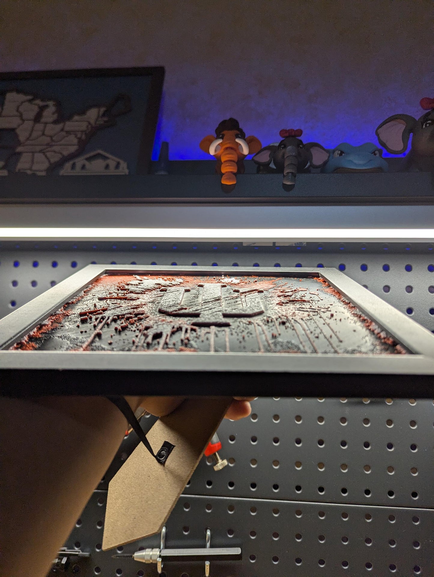 Indiana University Paint Splatter Desk/Wall Decor, Hueforge