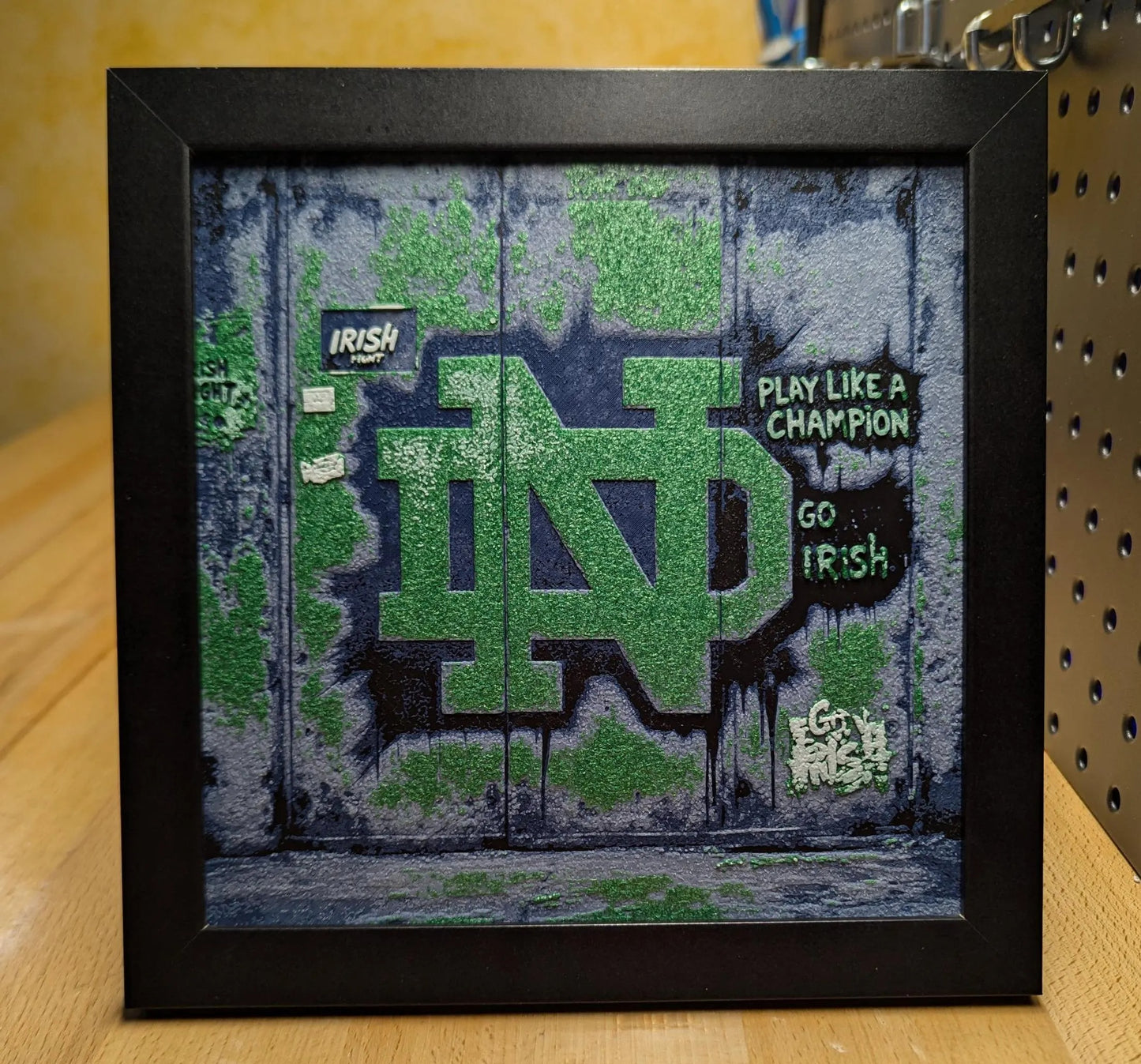 Notre Dame Graffiti Desk/Wall Decor, Hueforge