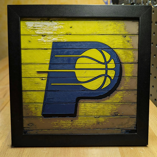 Indiana Pacers Desk/Wall Decor, Hueforge