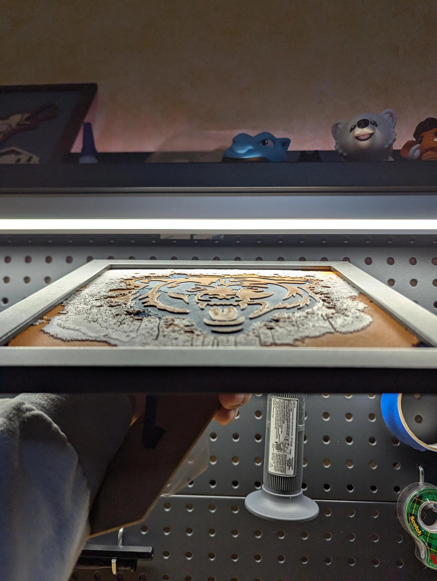 Chicago Bears Head 3.0 Desk/Wall Decor, Hueforge