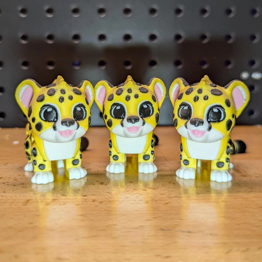 Articulating Leopard Cub, 3D Printed