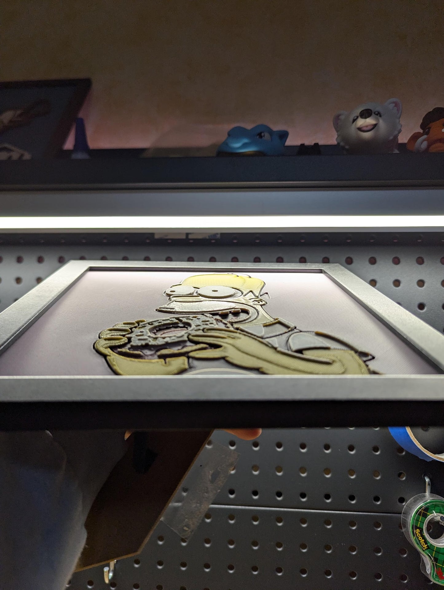 Homer Simpson Donut Desk/Wall Decor, Hueforge